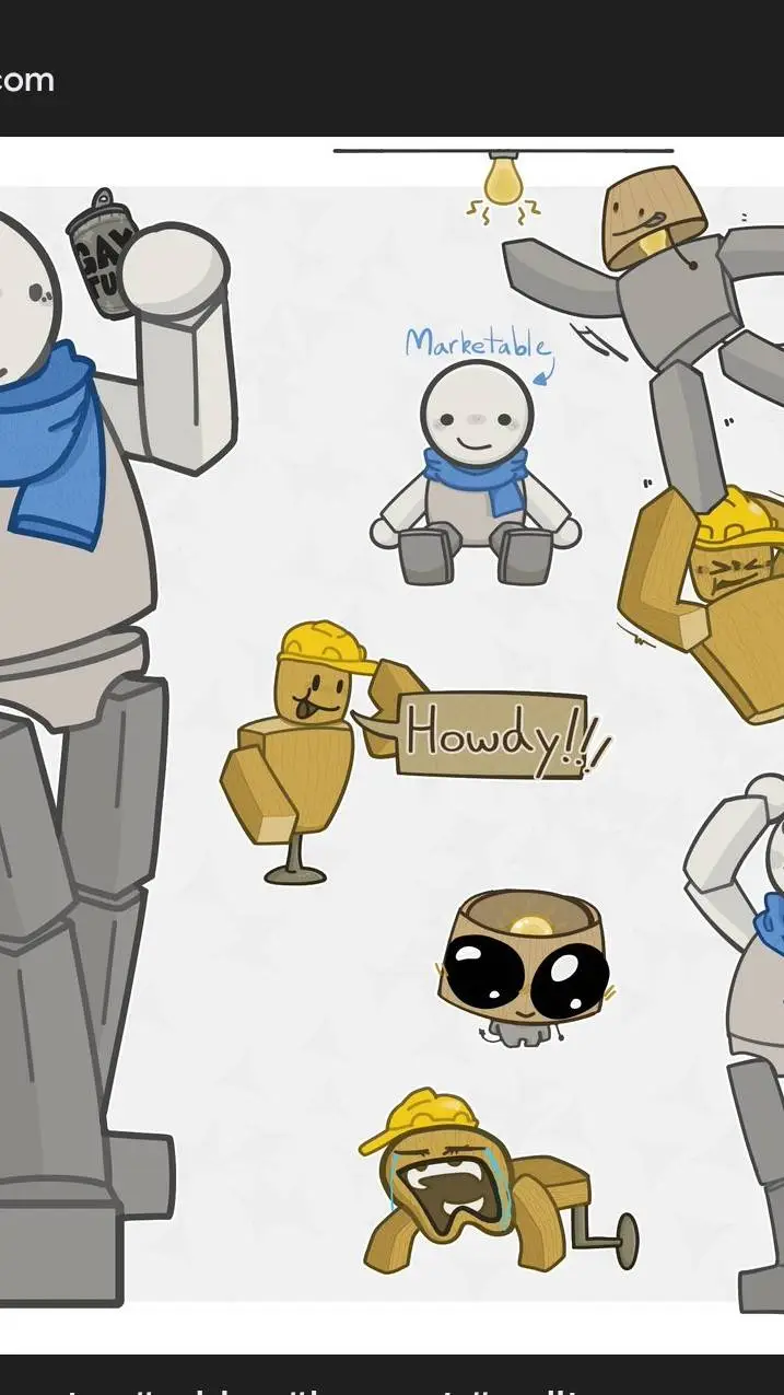 ai character: WallMark+Lamp! 🧱🪵💡 background