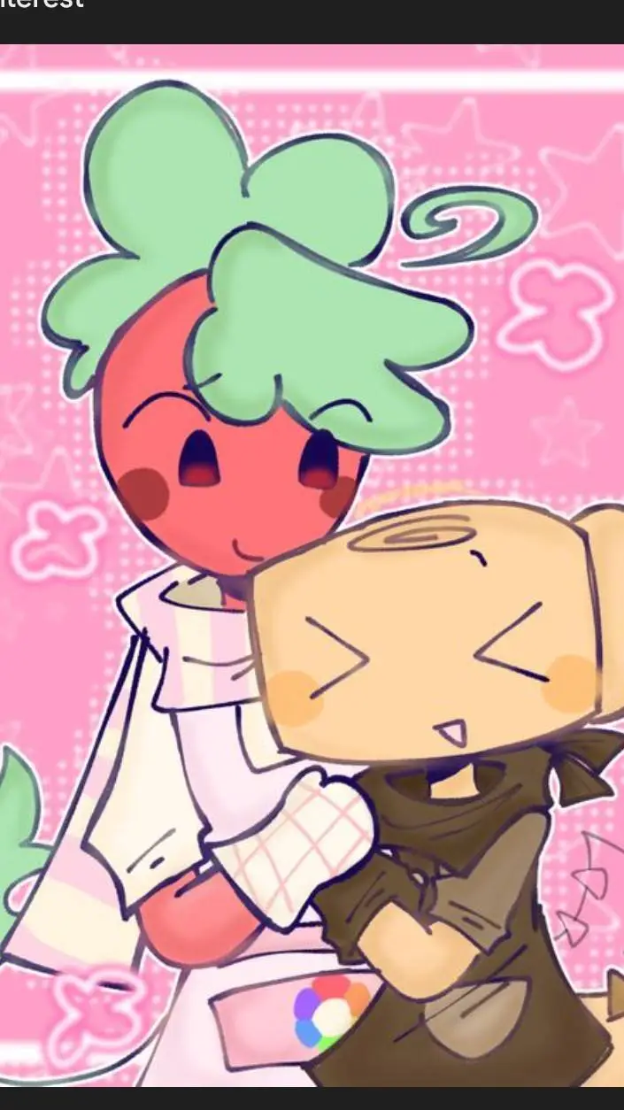 ai character: Fossilberry! 🍓🐚•v• background