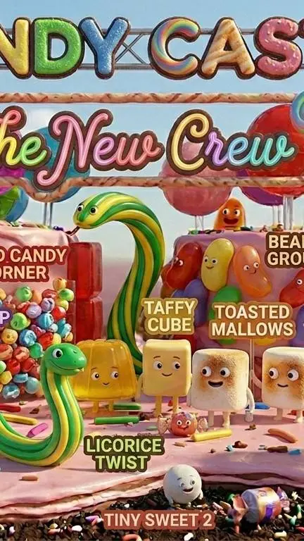 ai character: Candy toons background