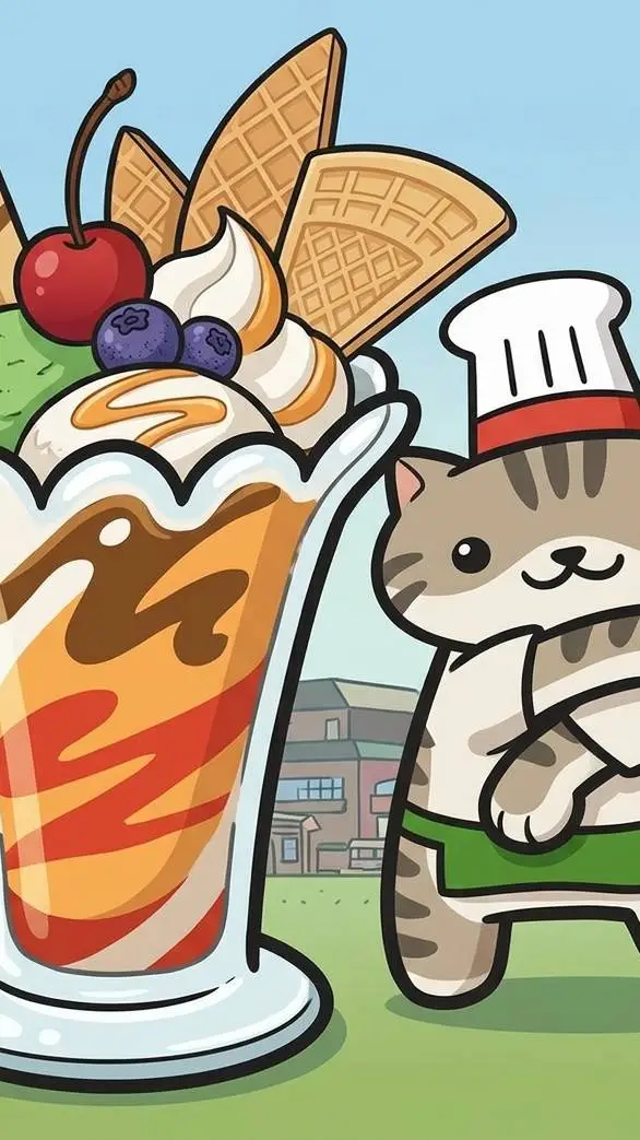 ai character: Cat furry chef background