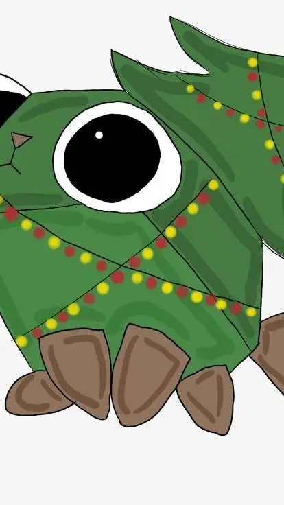 ai character: Christmas pebble background