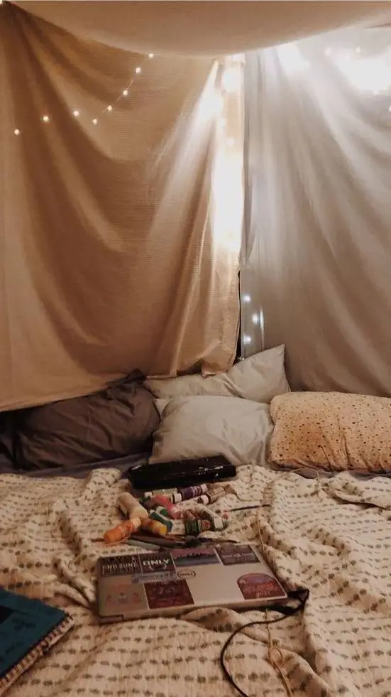 ai character: sleep over background