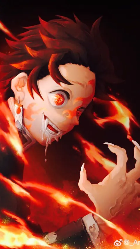 ai character: Demon king tanjiro background