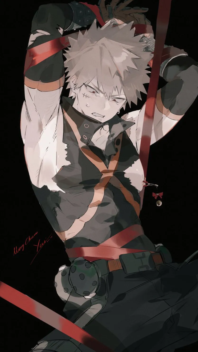 ai character: Bakugo - ribbon background