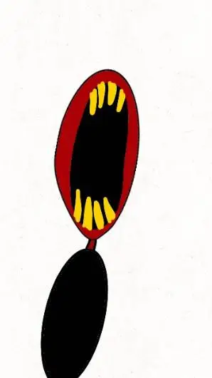 ai character: blood mouth background