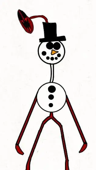 ai character: boneco de neve background