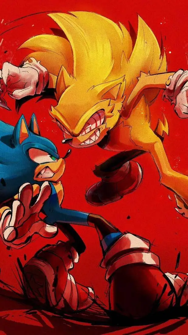 ai character: fleetway sonic exe background