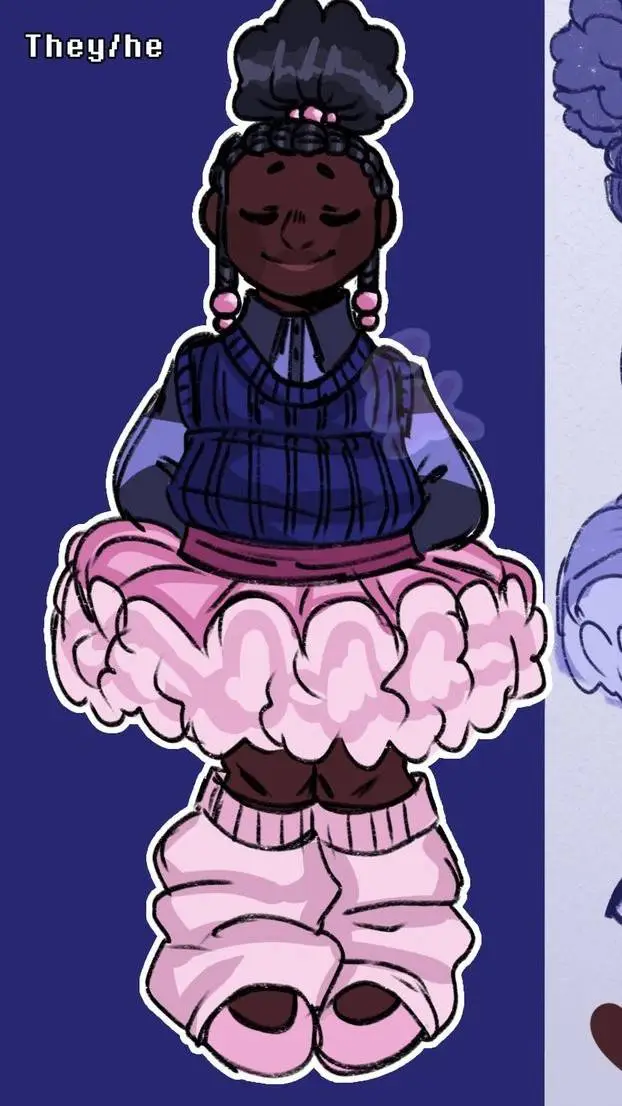 ai character: Duet of I & J AU background