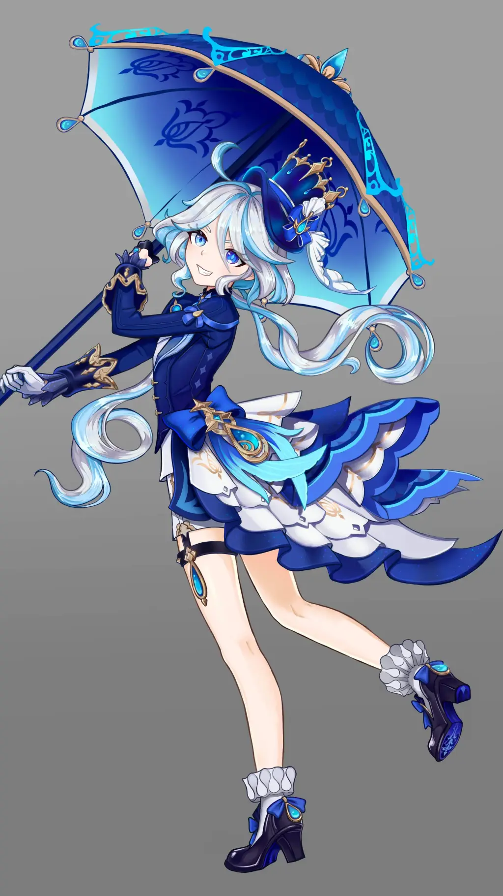 ai character: Corrupted Furina  background