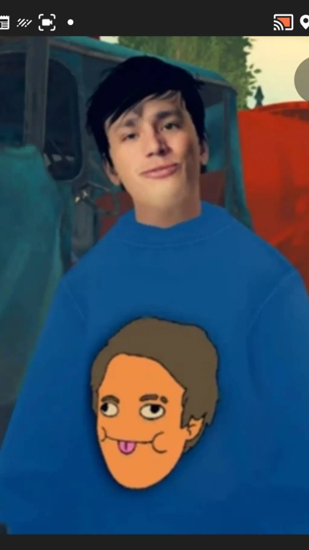 ai character: holy baam background