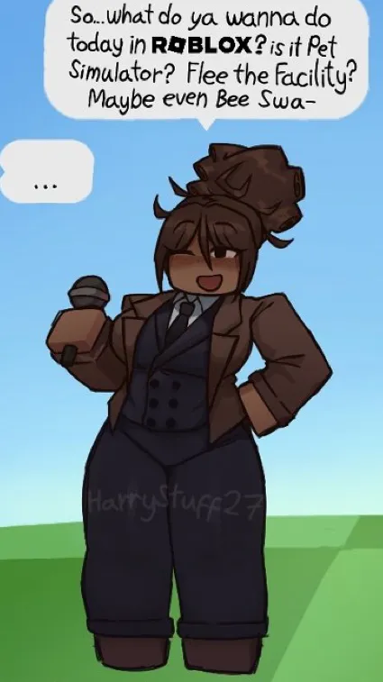 ai character: News reporter girl background