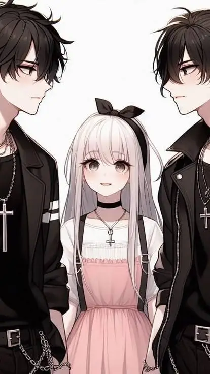 ai character: ♀Daniel e Gabriel background