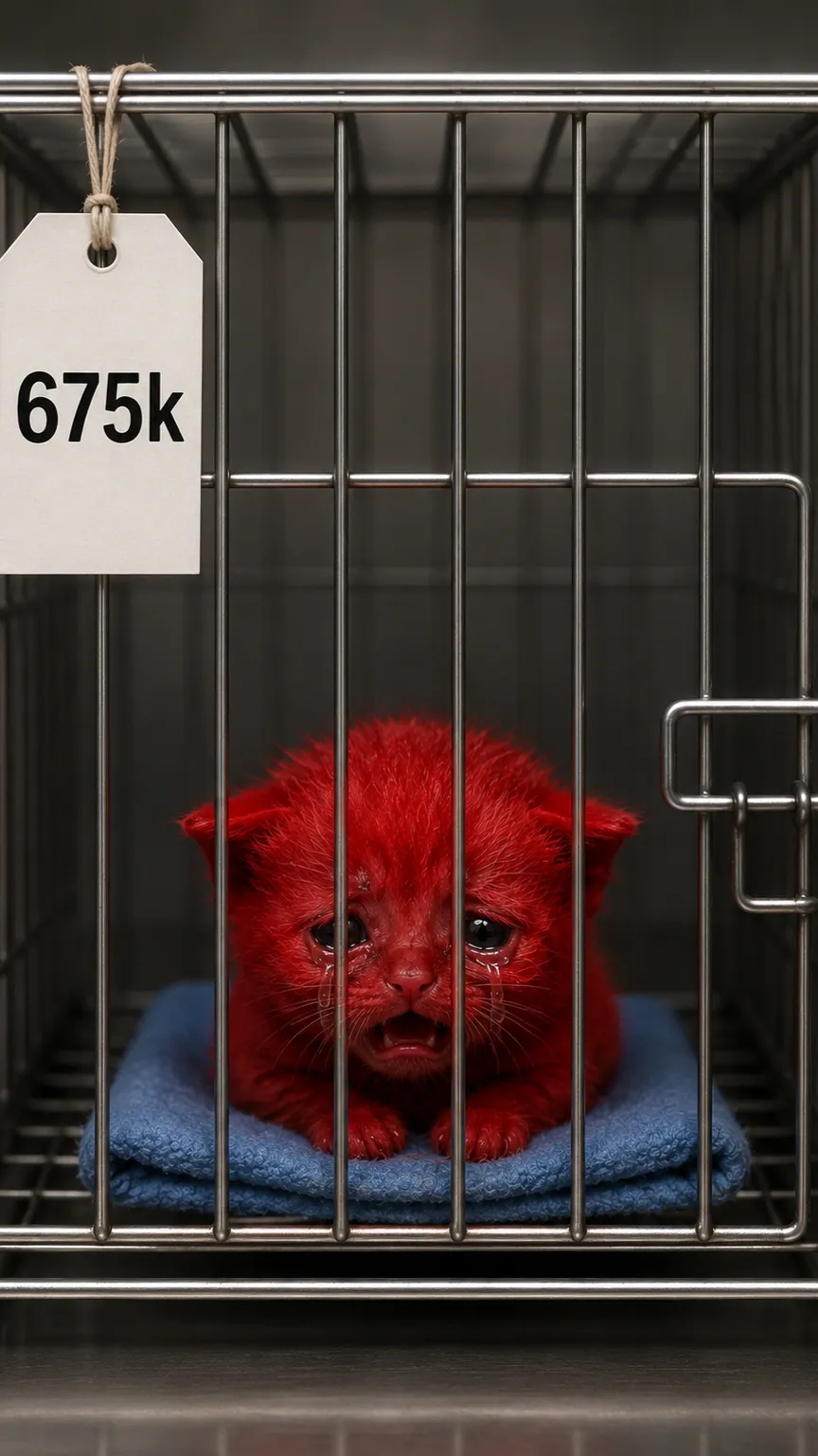 ai character: Red kitten background