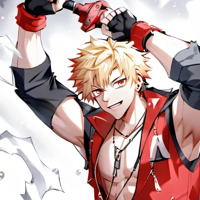 chat with ai character: Katsuki Bakugo War