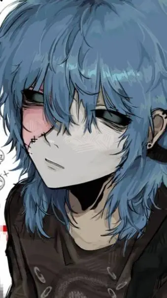 ai character: 💙Sally face💙(v2) background