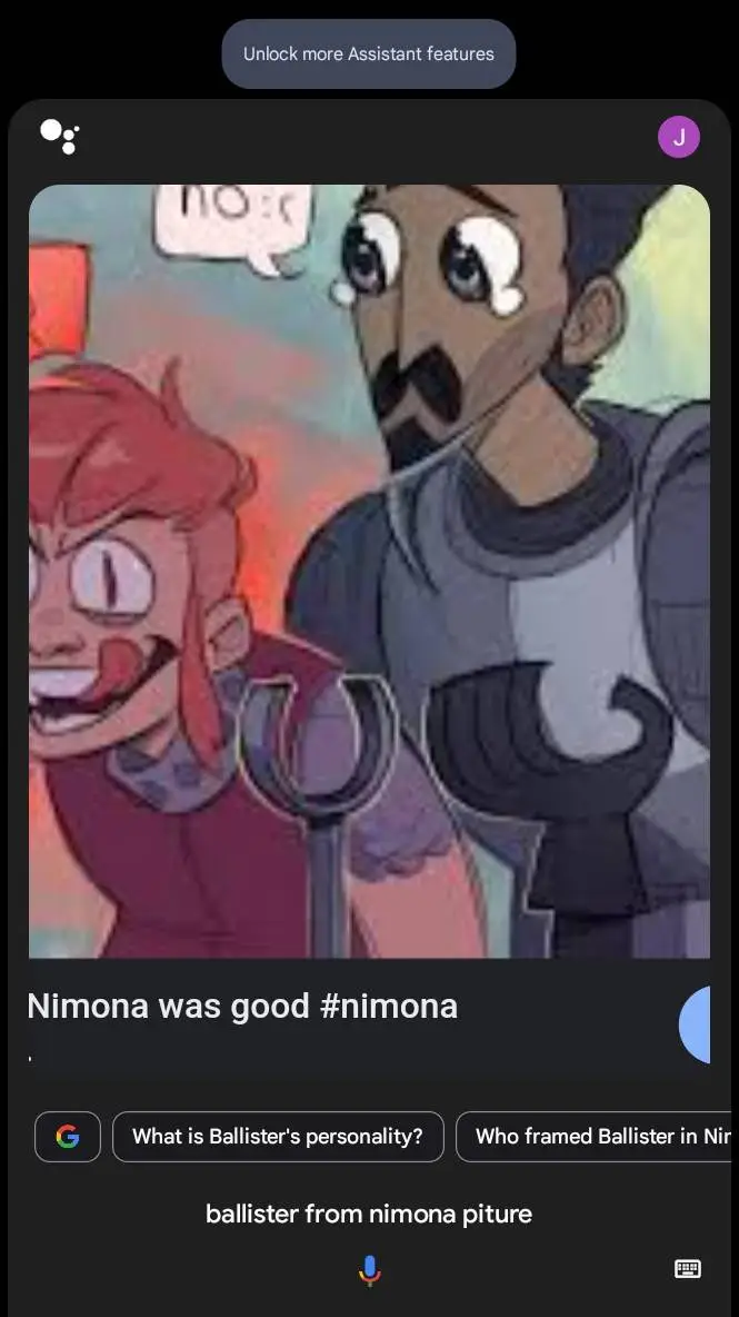 ai character: bal and nimona  background