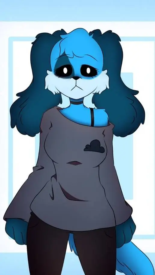 ai character: dogpressed  background