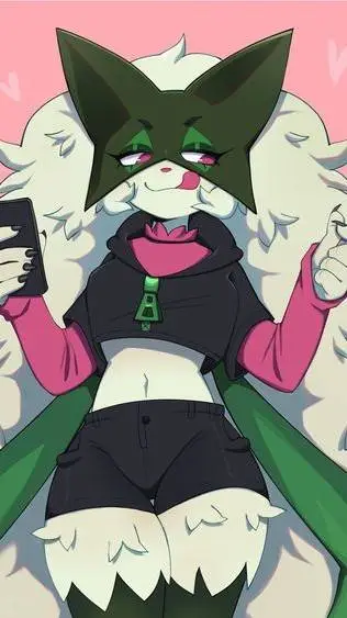 ai character: meowscarada  background