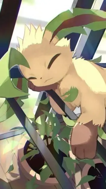 ai character: leafeon background