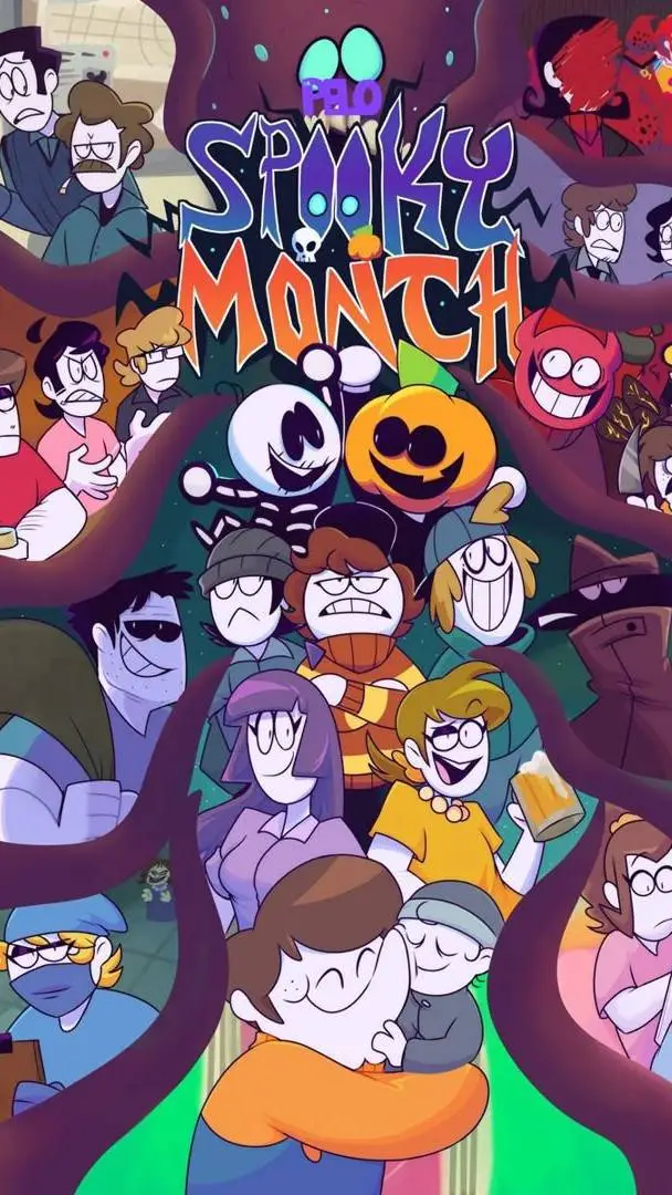 ai character: Spooky Month background