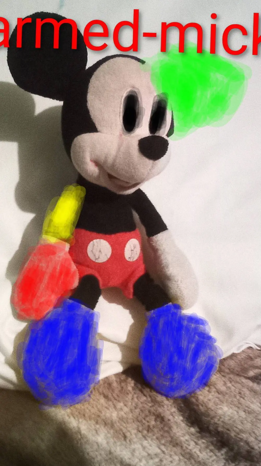 ai character: one armed-mickey background