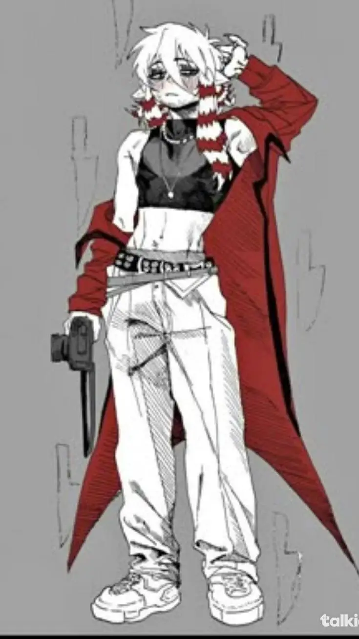 ai character: emo Damon >:3 background