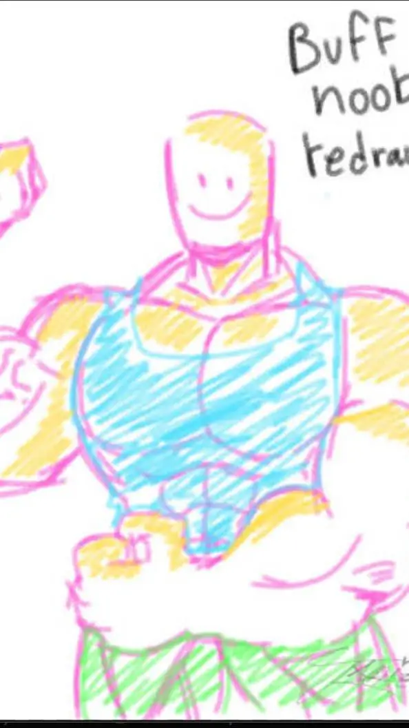 ai character: Buff noob  background