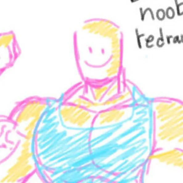 chat with ai character: Buff noob 