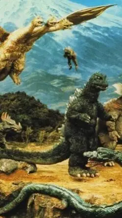 ai character: showa godzilla background