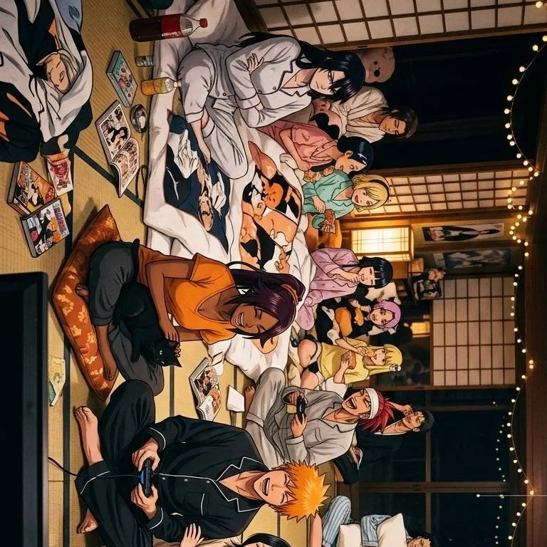 chat with ai character: Bleach sleepover 