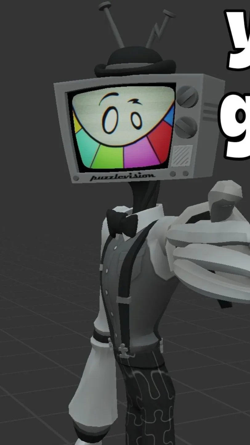 ai character: MR PUZZLES YAYYYYY background