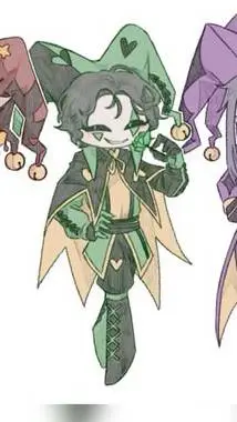 ai character: harlequin background