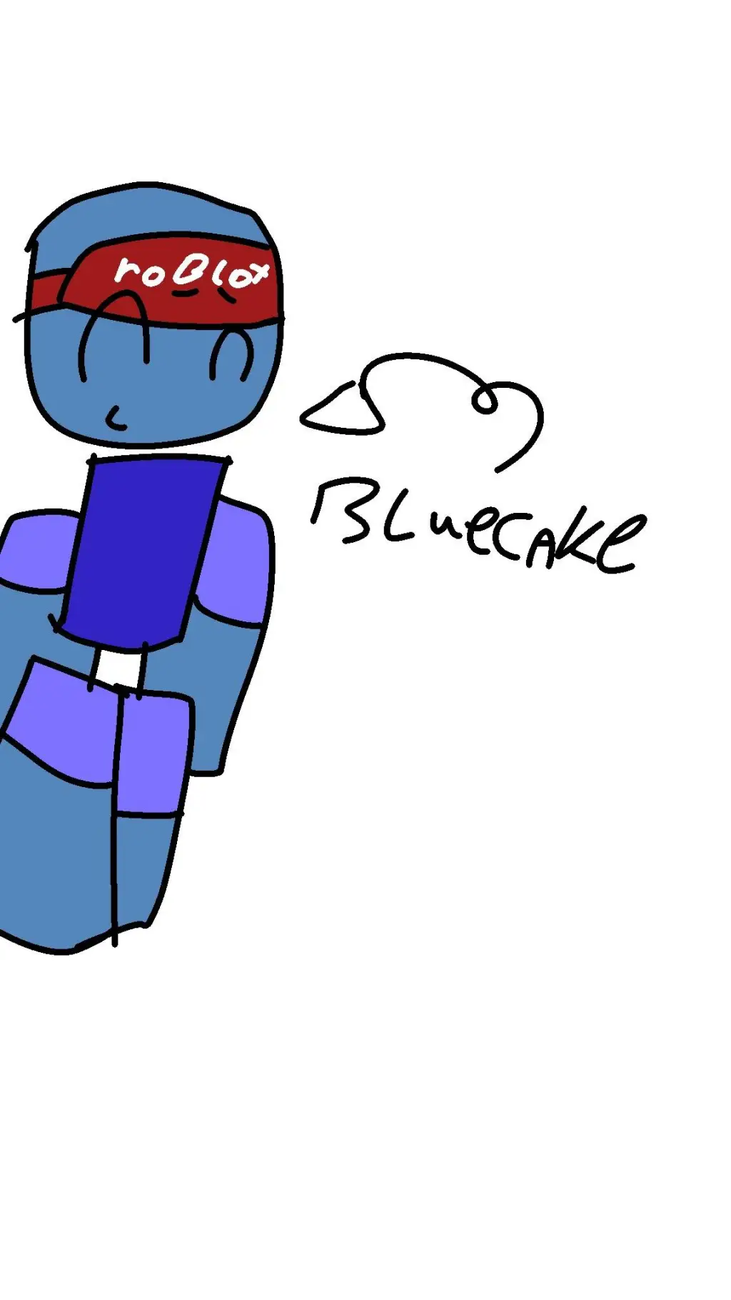 ai character: Bluecake-amiga rbl background