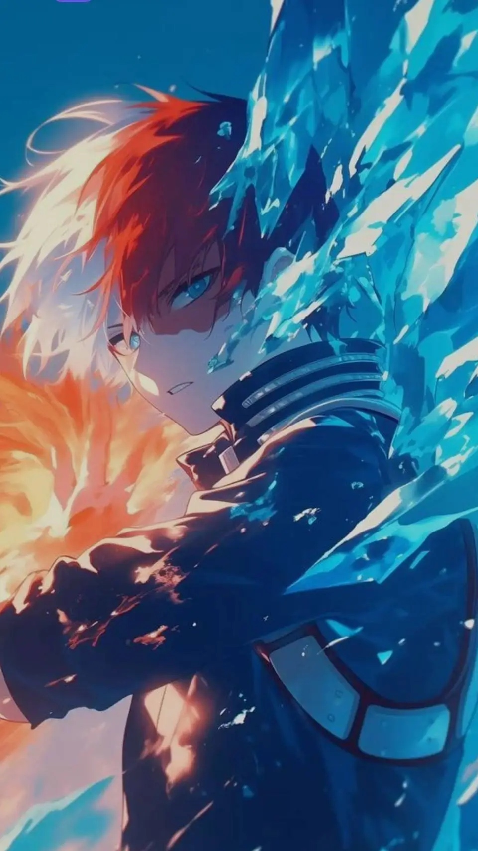 ai character: shoto todoroki background
