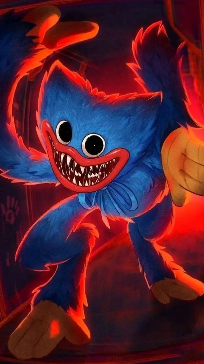 ai character: HUGGY WUGGY  background