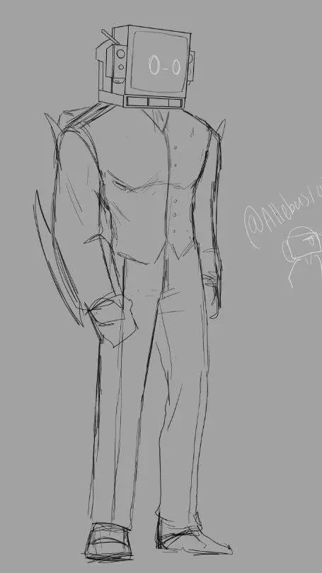 ai character: ~Shadow TV Man~ background