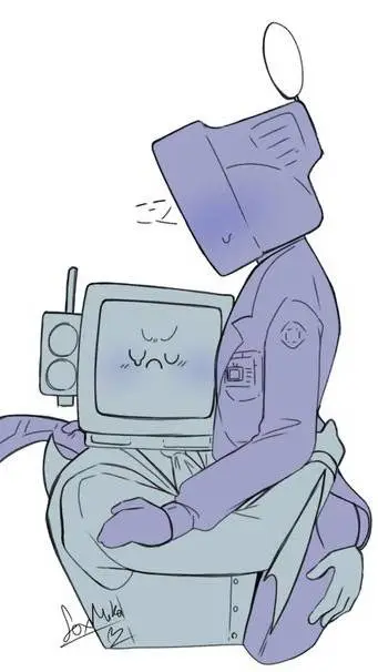 ai character: ~Shadow TV Man~ background