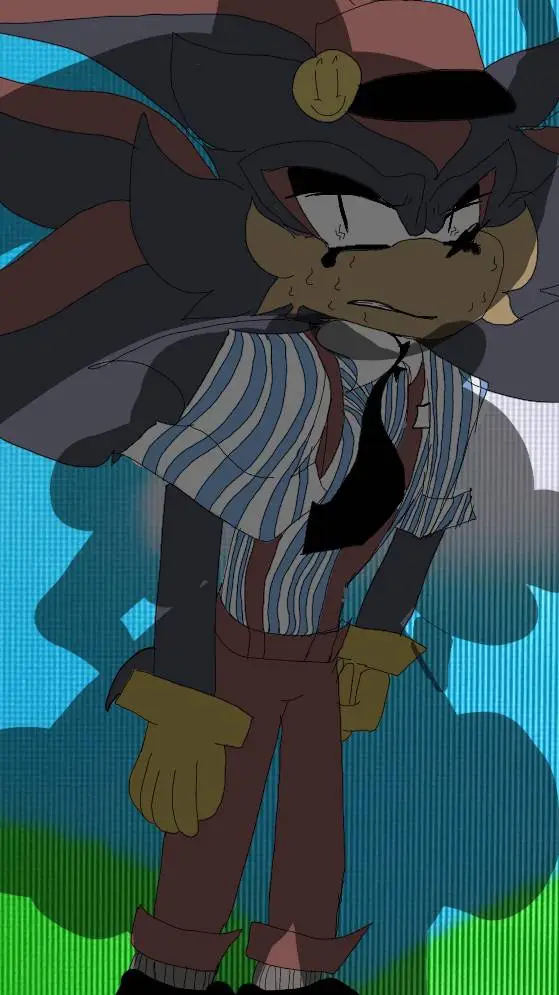 ai character: Hypnotized  sonic background