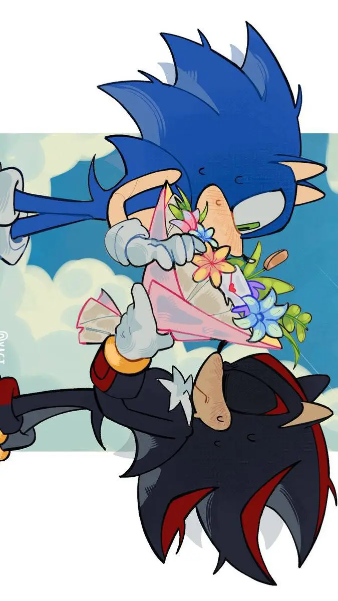 ai character: valentines sonadow background