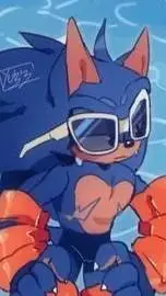 ai character: Sonic - Sonadow background
