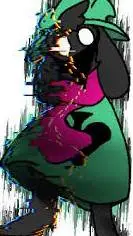 ai character: corrupted ralsei  background