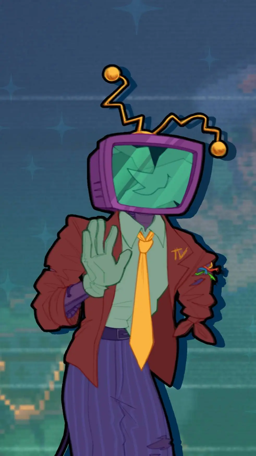 ai character: save tenna 📺🤕 background