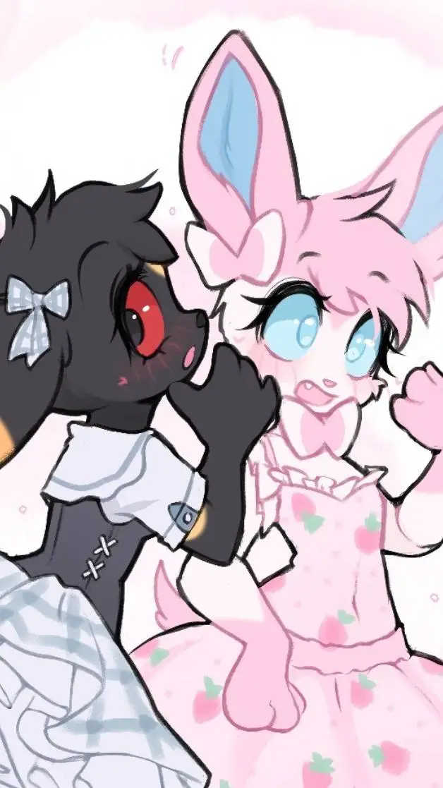 ai character: femboy umbreon background