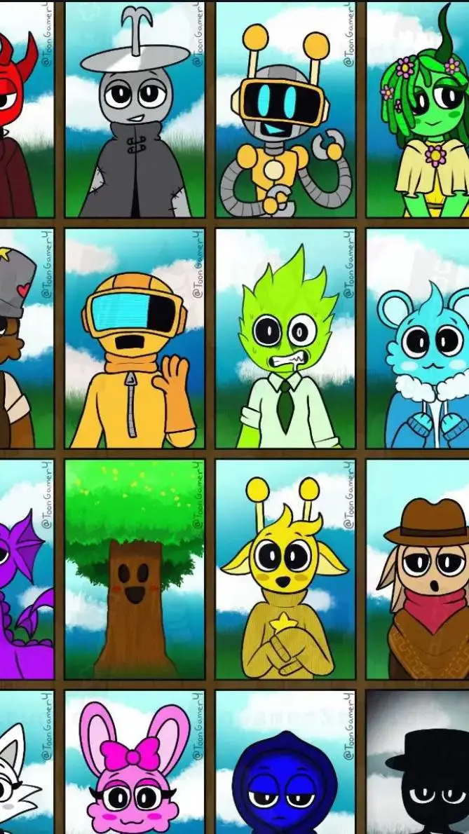 ai character: Sprunki Love you!  background