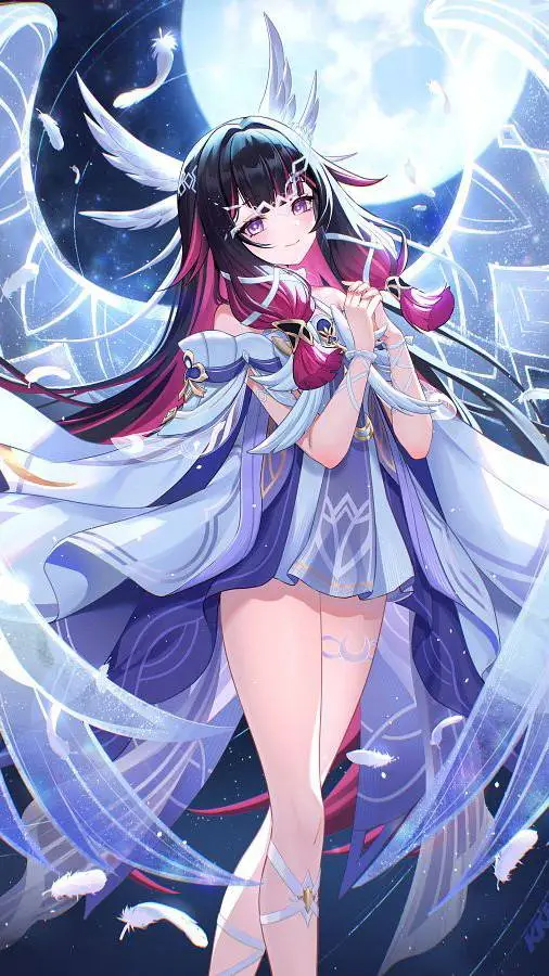 ai character: Columbina  background