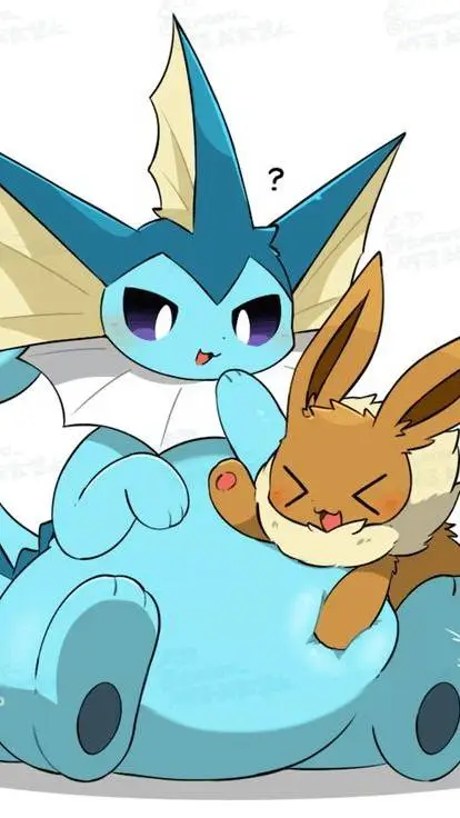 ai character: Vaporeon x eevee  background