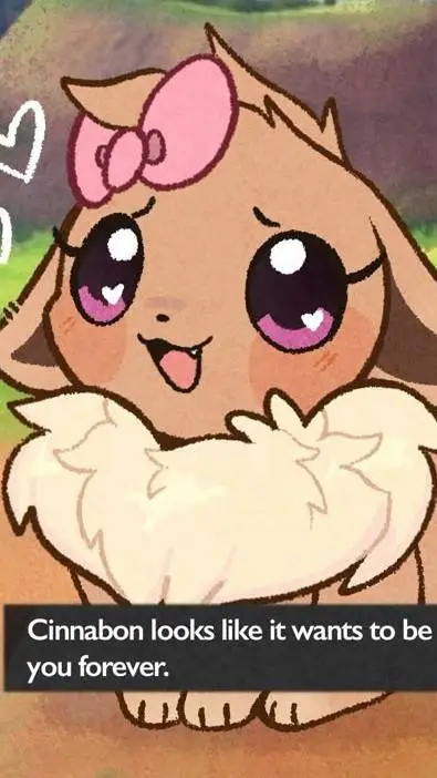 ai character: Eevee  background