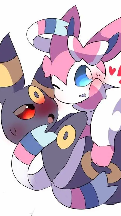 ai character: Sylveon x umbreon  background