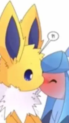 ai character: Jolteon x glaceon  background