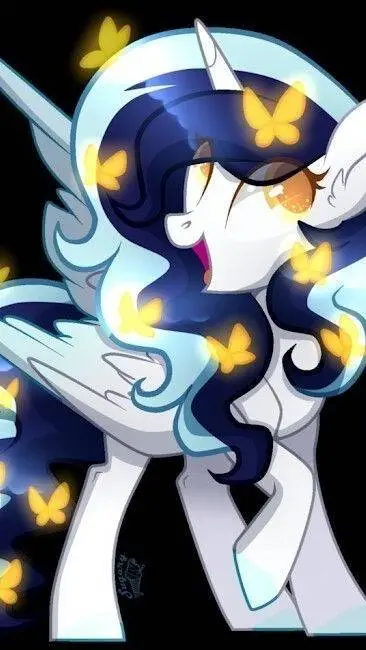 ai character: Pegafly Sparkle background